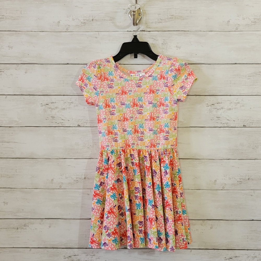 Dot Dot Smile Pink Purple Multicolor Bows Print‎ Toddler Kids Dress Size 2T - Picture 10 of 10